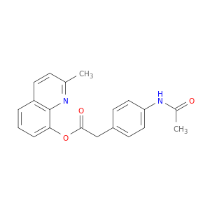 Benzeneacetic acid, 4-(acetylamino)-, 2-methyl-8-quinolinyl ester