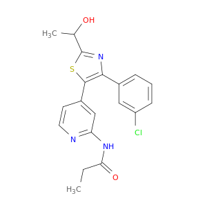 N-[4-[4-(3-CHLOROPHENYL)-2-(1-HYDROXYETHYL)-1,3-THIAZOL-5-YL]-2-PYRIDYL]PROPIONAMIDE