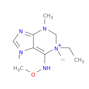 1H-Purinium, 1-ethyl-6-(methoxyamino)-3-methyl-, iodide