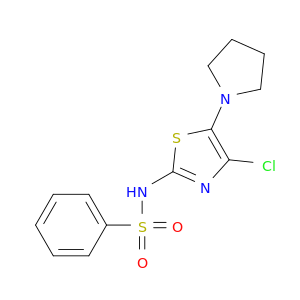 Benzenesulfonamide, N-[4-chloro-5-(1-pyrrolidinyl)-2-thiazolyl]-