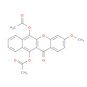 12H-Benzo[b]xanthen-12-one, 6,11-bis(acetyloxy)-3-methoxy-