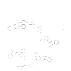 3-[dimethyl-[5-[4-[(E)-(3-methylbenzothiazol-2-ylidene)methyl]quinolin-1-yl]pentyl]ammonio]propyl-dimethyl-[5-[4-[(E)-(3-methylbenzothiazol-2-ylidene)methyl]quinolin-1-yl]pentyl]azanium tetraiodide