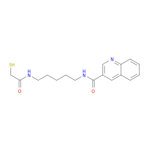 3-Quinolinecarboxamide, N-[5-[(mercaptoacetyl)amino]pentyl]-
