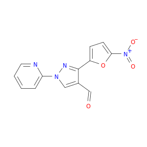 1H-Pyrazole-4-carboxaldehyde, 3-(5-nitro-2-furanyl)-1-(2-pyridinyl)-
