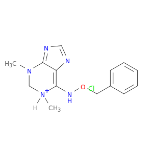 1H-Purinium, 1,3-dimethyl-6-[(phenylmethoxy)amino]-, chloride