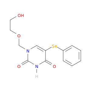 2,4(1H,3H)-Pyrimidinedione,1-[(2-hydroxyethoxy)methyl]-5-(phenylseleno)-