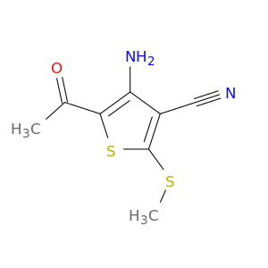 3-Thiophenecarbonitrile,5-acetyl-4-amino-2-(methylthio)-