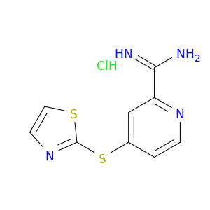 4-(1,3-thiazol-2-ylsulfanyl)pyridine-2-carboximidamide hydrochloride