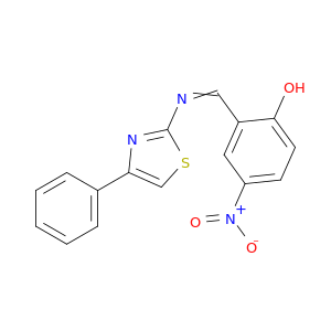 Phenol, 4-nitro-2-[[(4-phenyl-2-thiazolyl)imino]methyl]-