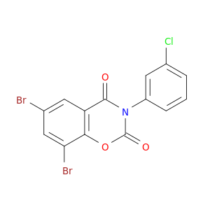 2H-1,3-Benzoxazine-2,4(3H)-dione, 6,8-dibromo-3-(3-chlorophenyl)-