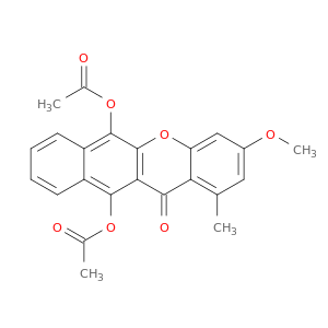 12H-Benzo[b]xanthen-12-one, 6,11-bis(acetyloxy)-3-methoxy-1-methyl-