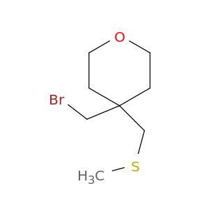 4-(bromomethyl)-4-[(methylsulfanyl)methyl]oxane
