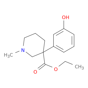 3-Piperidinecarboxylic acid, 3-(3-hydroxyphenyl)-1-methyl-, ethyl ester