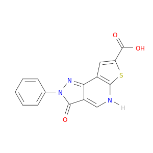 2H-Pyrazolo[3,4-d]thieno[2,3-b]pyridine-7-carboxylicacid, 3,5-dihydro-3-oxo-2-phenyl-