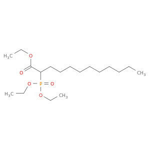 Dodecanoic acid,2-(diethoxyphosphinyl)-, ethyl ester