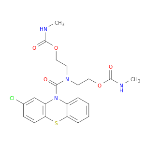 N,N-BIS(2-(((METHYLAMINO)CARBONYL)OXY)ETHYL)-2-CHLORO-10H-PHENOTHIAZINE-10-CARBOXAMIDE