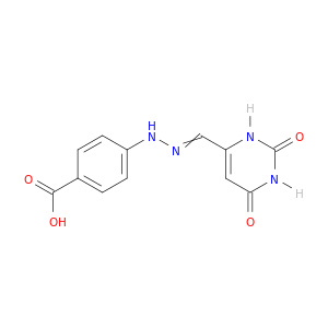 Benzoic acid,4-[2-[(1,2,3,6-tetrahydro-2,6-dioxo-4-pyrimidinyl)methylene]hydrazinyl]-