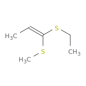 1-Propene, 1-(ethylthio)-1-(methylthio)-, (E)-