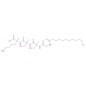 L-Lysine,N2-[N-[N-[N-(1-oxododecyl)glycyl]-L-seryl]-L-seryl]- (9CI)