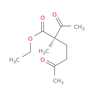 Hexanoic acid, 2-acetyl-2-methyl-5-oxo-, ethyl ester, (2R)-
