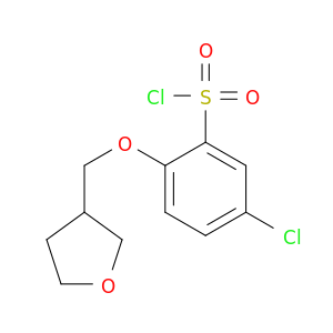 5-chloro-2-(oxolan-3-ylmethoxy)benzene-1-sulfonyl chloride