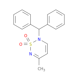 2H-1,2,6-Thiadiazine, 2-(diphenylmethyl)-5-methyl-, 1,1-dioxide