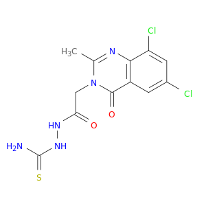 [[2-(6,8-dichloro-2-methyl-4-oxo-quinazolin-3-yl)acetyl]amino]thiourea