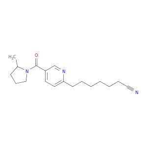 Pyrrolidine, 1-[[6-(6-cyanohexyl)-3-pyridinyl]carbonyl]-2-methyl-