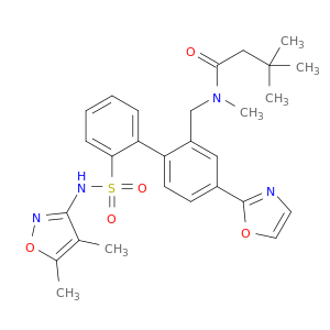 N-((2-((4,5-Dimethylisoxazol-3-yl)sulfamoyl)-4-(oxazol-2-yl)biphenyl-2-yl)methyl)-N,3,3-trimethylbutanamide