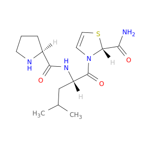 2-Thiazolecarboxamide, 2,3-dihydro-3-(N-L-prolyl-L-leucyl)-, (R)-