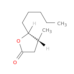 2(3H)-Furanone, dihydro-4-methyl-5-pentyl-, cis-