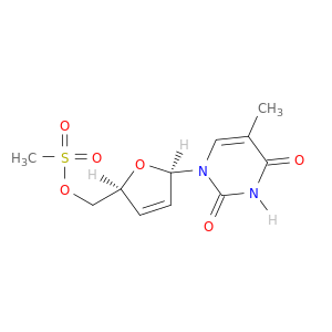 Thymidine, 2',3'-didehydro-3'-deoxy-, 5'-methanesulfonate
