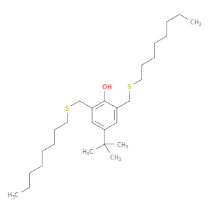 Phenol, 4-(1,1-dimethylethyl)-2,6-bis[(octylthio)methyl]-