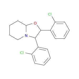 5H-Oxazolo[3,2-a]pyridine, 2,3-bis(2-chlorophenyl)hexahydro-