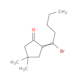 Cyclopentanone, 2-(1-bromopentylidene)-4,4-dimethyl-