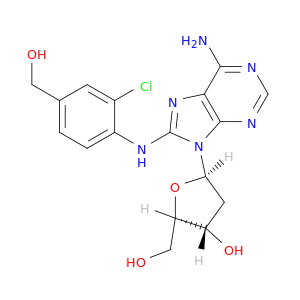 Adenosine,8-[[2-chloro-4-(hydroxymethyl)phenyl]amino]-2'-deoxy- (9CI)