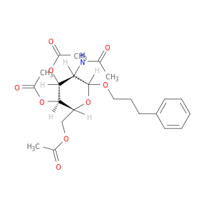 Phenylpropyl 2-acetamido-3,4,6-tri-O-acetyl-2-deoxy-b-D-glucopyranoside