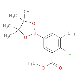 苯甲酸,2-氯-3-甲基-5-(4,4,5,5-四甲基-1,3,2-二氧化物-2-基)-,甲酯