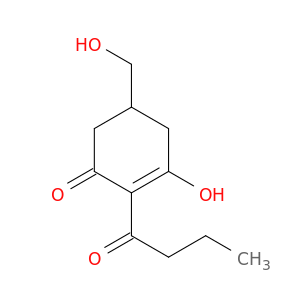 2-Cyclohexen-1-one, 3-hydroxy-5-(hydroxymethyl)-2-(1-oxobutyl)-