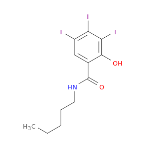 Benzamide, 2-hydroxy-3,4,5-triiodo-N-pentyl-