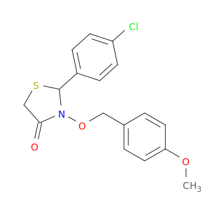 4-Thiazolidinone, 2-(4-chlorophenyl)-3-[(4-methoxyphenyl)methoxy]-