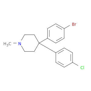 Piperidine, 4-(4-bromophenyl)-4-(4-chlorophenyl)-1-methyl-