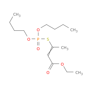2-Butenoic acid, 3-[(dibutoxyphosphinyl)thio]-, ethyl ester