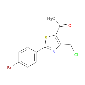 1-[2-(4-BROMOPHENYL)-4-(CHLOROMETHYL)-1,3-THIAZOL-5-YL]ETHANONE