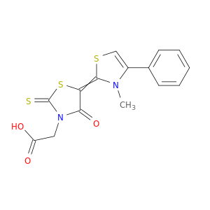 5-(3-甲基-4-苯基-2(3H)-噻唑基乙烯)-4-氧代-2-硫代氧基-3-噻唑透明素酸