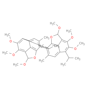 2,2',3,3',4,4'-hexamethoxy-7,7'-dimethyl-5,5'-di(propan-2-yl)-2h,2'h-8,8'-binaphtho[1,8-bc]furan