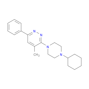 Pyridazine, 3-(4-cyclohexyl-1-piperazinyl)-4-methyl-6-phenyl-