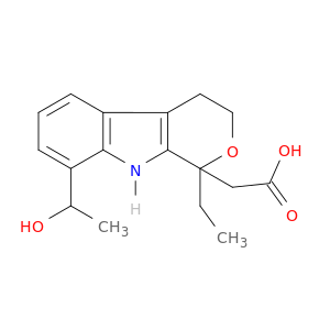 Pyrano[3,4-b]indole-1-aceticacid, 1-ethyl-1,3,4,9-tetrahydro-8-(1-hydroxyethyl)-