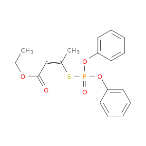2-Butenoic acid, 3-[(diphenoxyphosphinyl)thio]-, ethyl ester