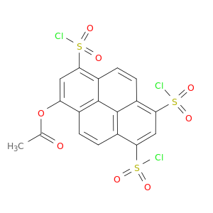 1,3,6-Pyrenetrisulfonyl trichloride, 8-(acetyloxy)-
